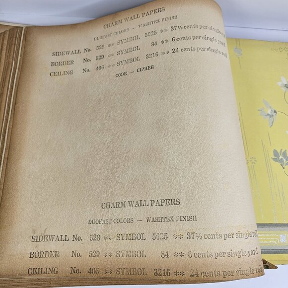 1935 Charm Wall Paper Sample Book Wallpaper Salesman Oversized Large Seattle USA - Picture 12 of 16